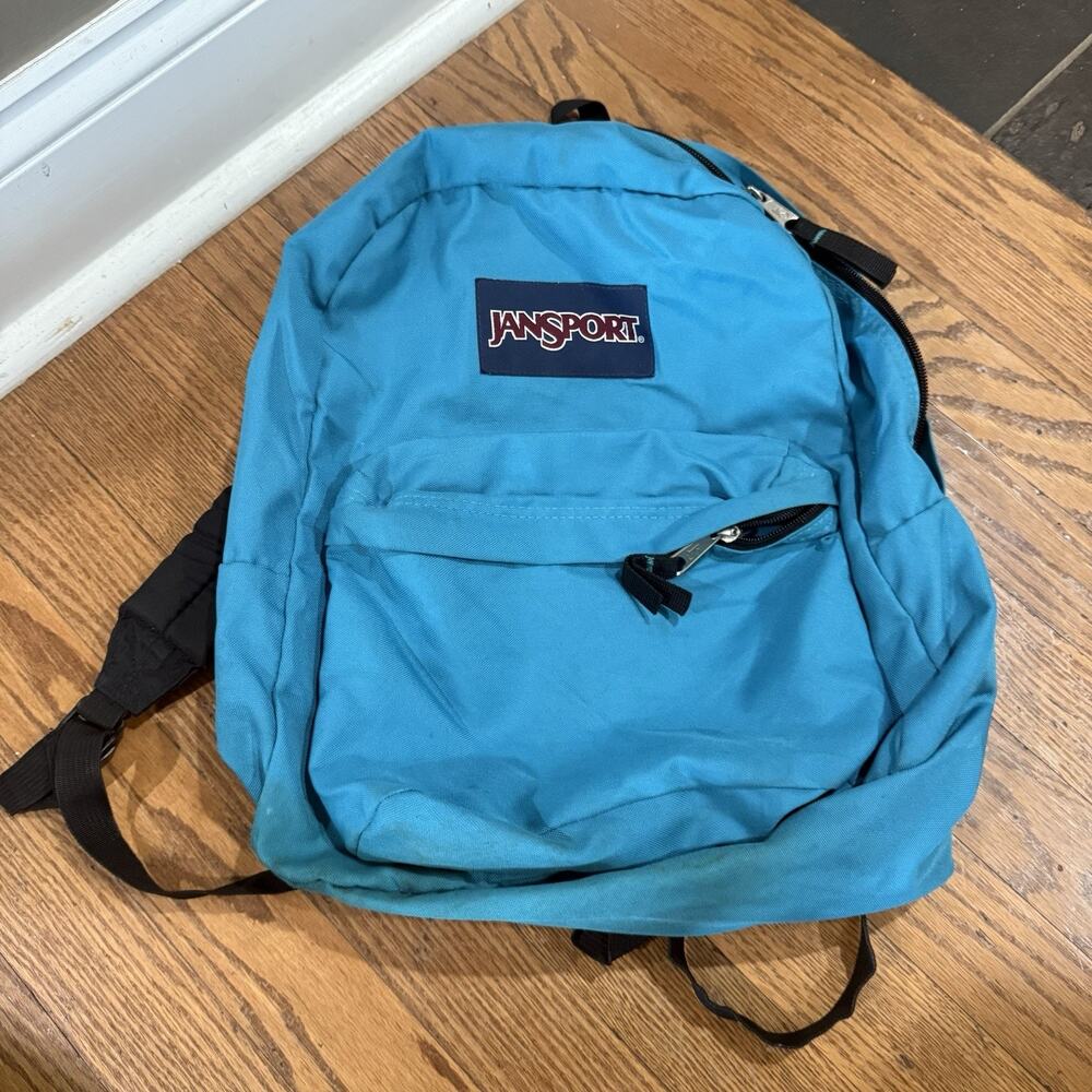 JanSport Backpack Teal blue Classic School Bag Retro Bookbag